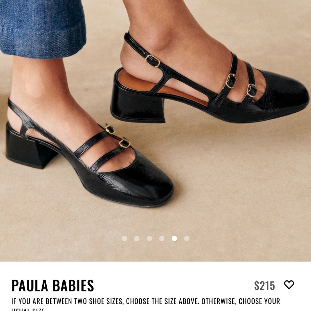 SÉZANE - Paula Babies Black Patent Low Heel Mary Jane Shoe